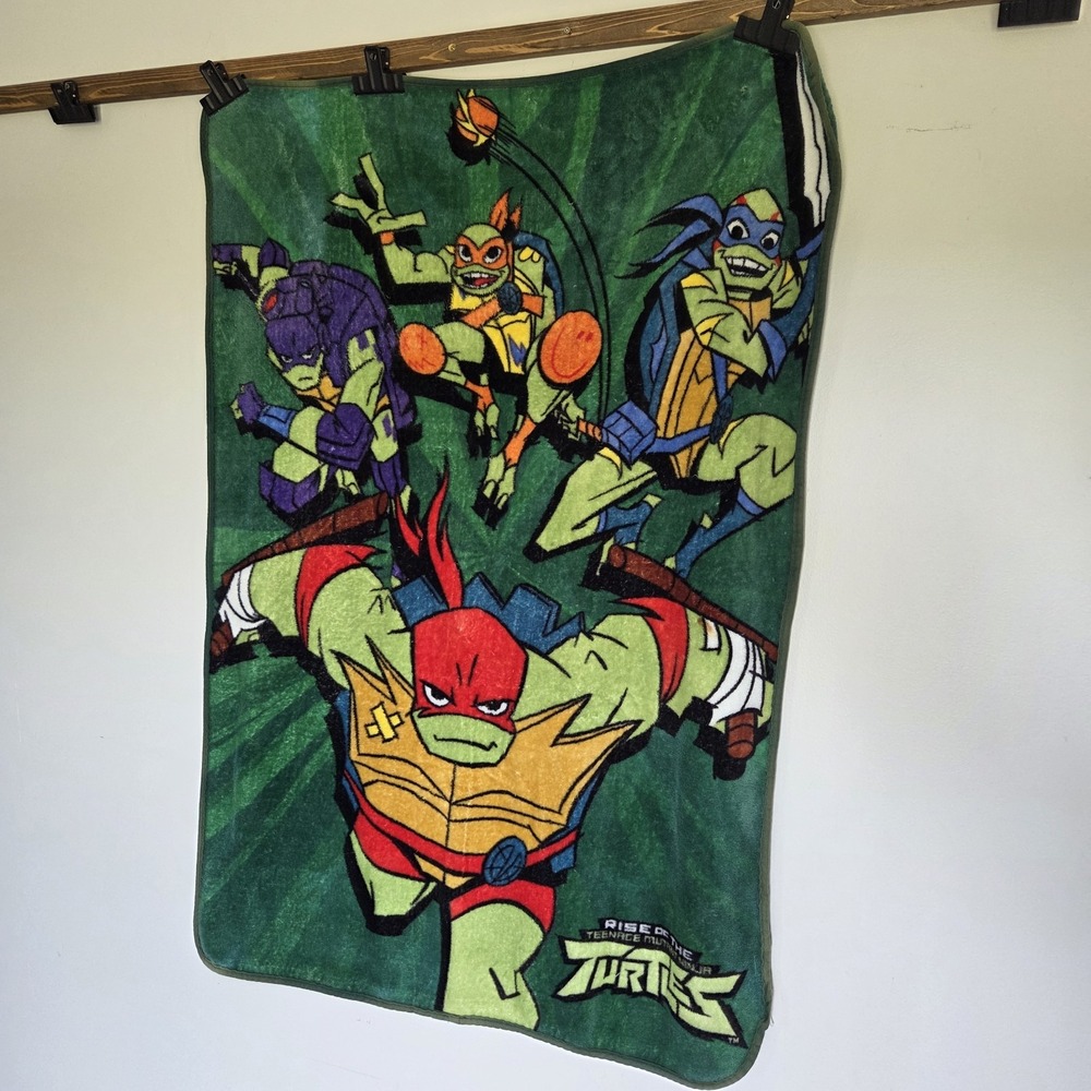 Nickelodeon Teenage Mutant Ninja Turtles Throw Blanket Soft Lovey 37" x 50"